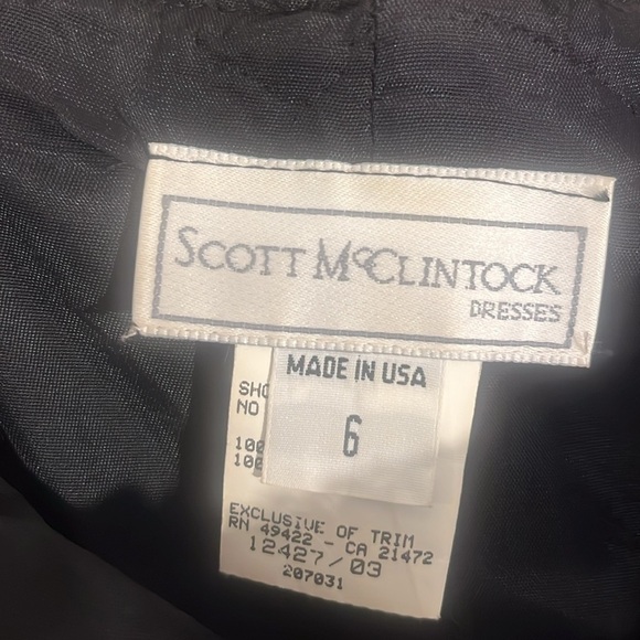 Vintage Scott McClintock Sequin Bodice Satin Puff Skirt Gown Dress 6 RARE - Picture 10 of 16